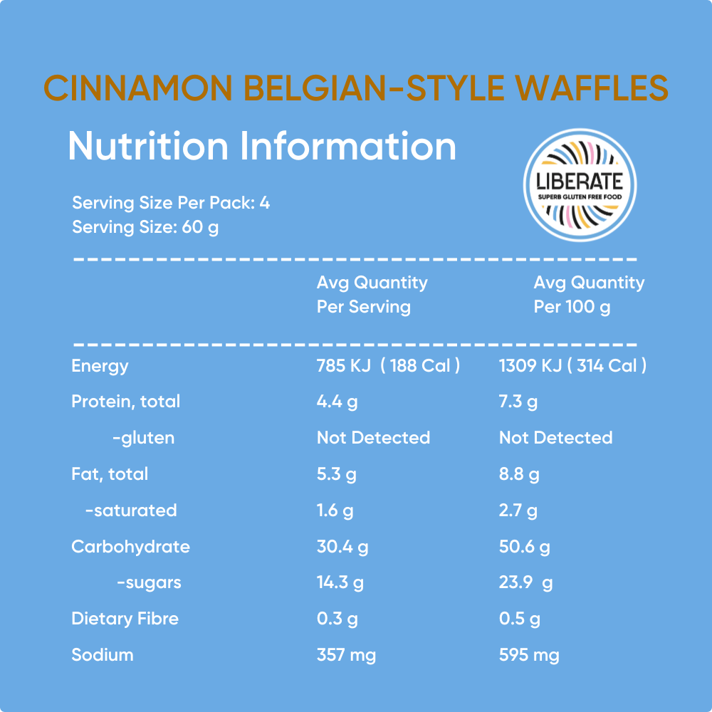 LIBERATE CINNAMON BELGIAN-STYLE WAFFLES